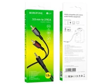 Кабель AUX Borofone BL11 3.5 to 2 RCA (1.5m) black - 7
