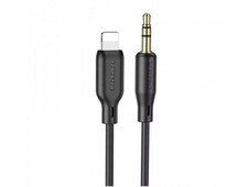 Кабель AUX Borofone BL18 3.5 to Lightning (1m) black - 1