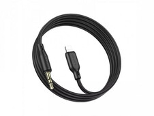 Кабель AUX Borofone BL18 3.5 to Lightning (1m) black - 2