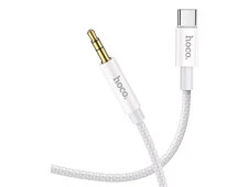 Кабель AUX Hoco UPA19 3.5 to Type-C (1m) white - 2
