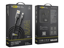 Кабель YOKI Led LE17 Lightning 2.4A (2m) black - 3