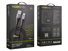 Кабель YOKI Solid SO15 Type-C 3A (2m) black - 3
