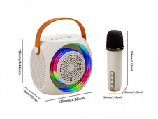 Bluetooth колонка XO F42 Dazzling RGB with Microphone beige - 4