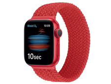 Заплетенный Solo Cloth M (145 мм) для Apple Watch 38/40/41/42 мм (сер. 10) красный - 2