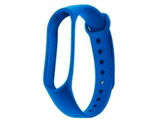 Силиконовый ремешок Mi Band 3/4 синий - 1