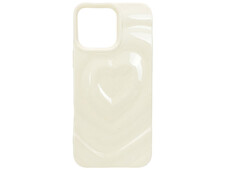 Накладка 3D Heart Glow Case iPhone 15 Pro milk - 1