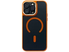 Накладка Metal Protection MagSafe iPhone 15 Pro Max orange - 1