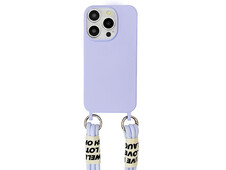 Case soft touch Crossbody triple iPhone 15 Pro Max new lavender - 1