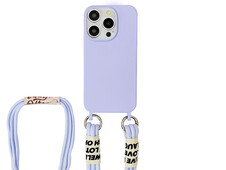 Case soft touch Crossbody triple iPhone 15 Pro Max new lavender - 2