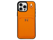 Чохол Hermès Birkin iPhone 16 Pro orange - 1