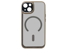 Накладка Metal Protection MagSafe iPhone 15 beige - 2