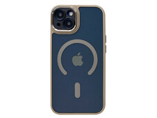Накладка Metal Protection MagSafe iPhone 15 beige - 1