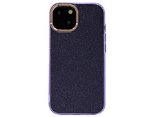 Накладка Shine Gold Frame iPhone 15 violet - 1