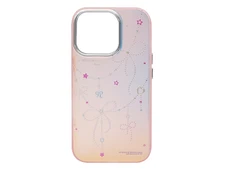 Накладка Soft Gradient Metal frame iPhone 16 Pro pink - 1