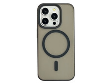 Накладка Silicone Matt MagSafe iPhone 14 Pro Max black - 1