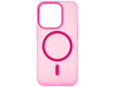 Накладка Silicone Matt MagSafe iPhone 14 Pro hot pink - 2