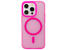 Накладка Silicone Matt MagSafe iPhone 14 Pro hot pink - 1