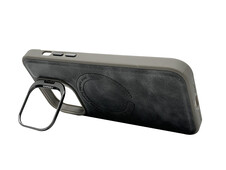 Stand Case Xinreeu Leather MagSafe iPhone 14 Pro Max gray - 2