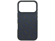 Накладка Luxury Carbon Fiber Pattern MagSafe iPhone 17 Pro Max blue/beige - 1
