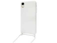 Case soft touch Crossbody iPhone Xr white - 1