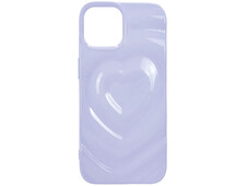 Накладка 3D Heart Glow Case iPhone 15 new lavander - 1
