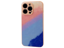 TPU+Glass Bright Colors iPhone 13 Pro Max pink/blue - 1