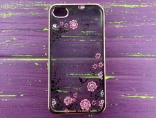 Электропокрытие с камнем. бабочка iPhone 4 - 1