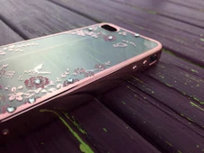 Электропокрытие с камнем. бабочка iPhone 4 - 3