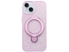 Swarovski Grainy Diamonds MagSafe + Ring iPhone 13/14 pink - 1