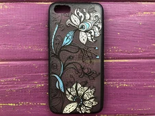 Rock Tatoo Huawei Y5 (18) Голубые цветы - 1