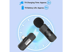Петличный микрофон Wireles Boya V2 Lightning 2 mic black - 3