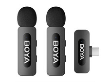 Петличный микрофон Wireles Boya V20 Type-C 2 mic black - 1