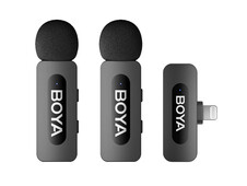Петличный микрофон Wireles Boya V2 Lightning 2 mic black - 1