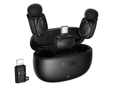 Петличний мікрофон Wireles Hoco L19 Type-C/Lighting black - 2