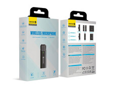 Петличный микрофон Wireles Veron EP003AH-L Lightining + наушники Type-C black - 2