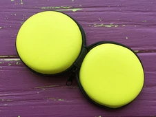 Чехол для наушников круг yellow - 3