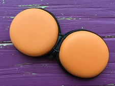 Чехол для наушников круг orange - 2