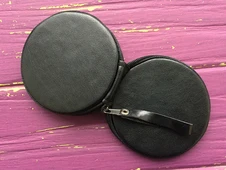 Чехол для наушников к/з круг black - 3