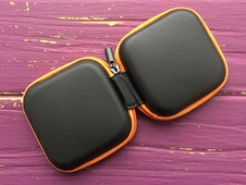 Чехол для наушников квадрат black/orange - 2