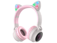 Наушники HOCO W27 CAT EAR Wireless Pink/Gray - 2