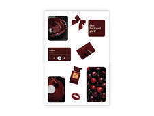 Набор 3D стикеров макси Stix Burgundy - 2