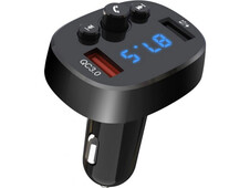 FM Modulator XO BCC03 2USB/3A/18W black - 2