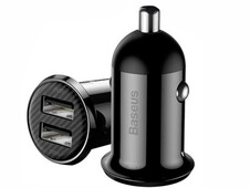 АЗП Baseus Grain Pro 4.8A 2USB черный - 2