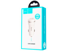 АЗП Hoco Z27 Staunch 2.4A 2USB + кабель micro white - 2