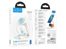 Wireless Charger Hoco CQ10 3in1 15W Type-C white - 4
