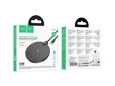 Wireless Charger Hoco CW62 Display 15W/2.0A Type-C black - 6