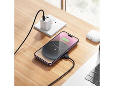 Wireless Charger Hoco CW62 Display 15W/2.0A Type-C black - 8