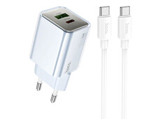 МЗП HOCO N46 1Type-C/1USB 20W QC3.0 + кабель Type-C Type-C blue - 1