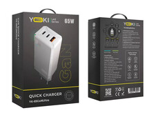 МЗП YOKI Led series YK-65 GaN Ultra 2Type-C/1USB 65W white - 3