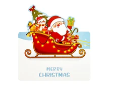 Листівка Новорічна + Envelope Merry Christmas Santa Claus - 6